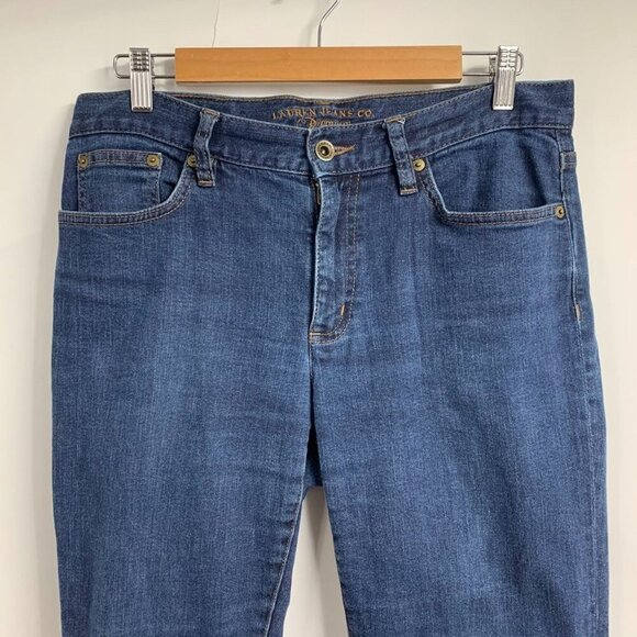 Lauren Jeans Premium Women's‎ Classic Straight Mid Rise Stretch Jeans Size 8 - Picture 5 of 13